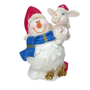 . Продаётся Сувенир Снеговичок с кроликом 2597 11см