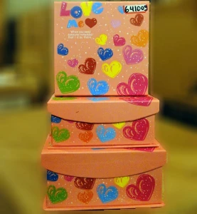Фотография Набор 3 подарочных коробок Love Me сердца