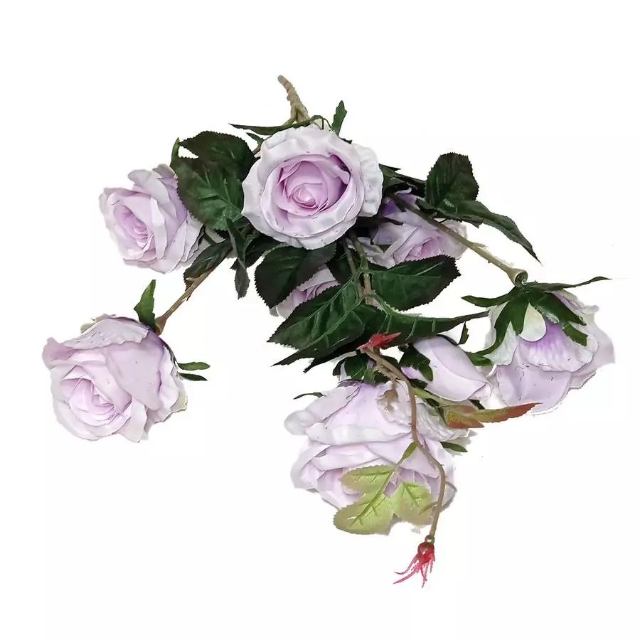 Букет с 7 розами и 2 бутона НЕЖНЫЕ ЦВЕТА 76см фото 7