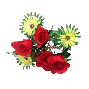 Купить в Йошкар-Оле Букет георгины с розами 11 голов (5+6) 216-650+626 49см