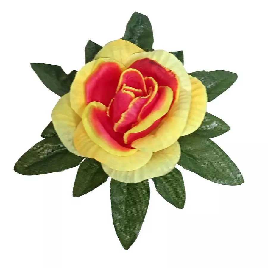 Головка розы Восмерина 5сл с листом 18см 1-1-2 455АБВ-л072-201-191-198 1/21 фото 2
