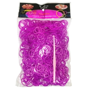 Покупаем по Норильску Резинки для плет. BIG Wave White+Purple 900 шт + крючок + 20 клипс