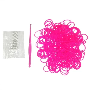 Картинка Резинки для поделок Slim Pink 280 шт + крючок + 10 клипс