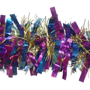 Приобретаем  Мишура трёхцветная (фиолет., син., золото) 9см 150см