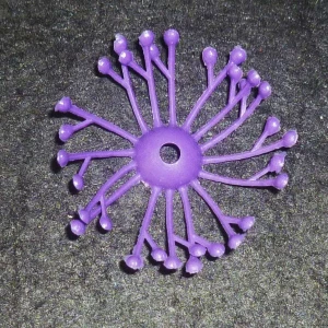 Картинка Добавка ресничка фиолетовая 3см n569 (3000шт - 1000гр)