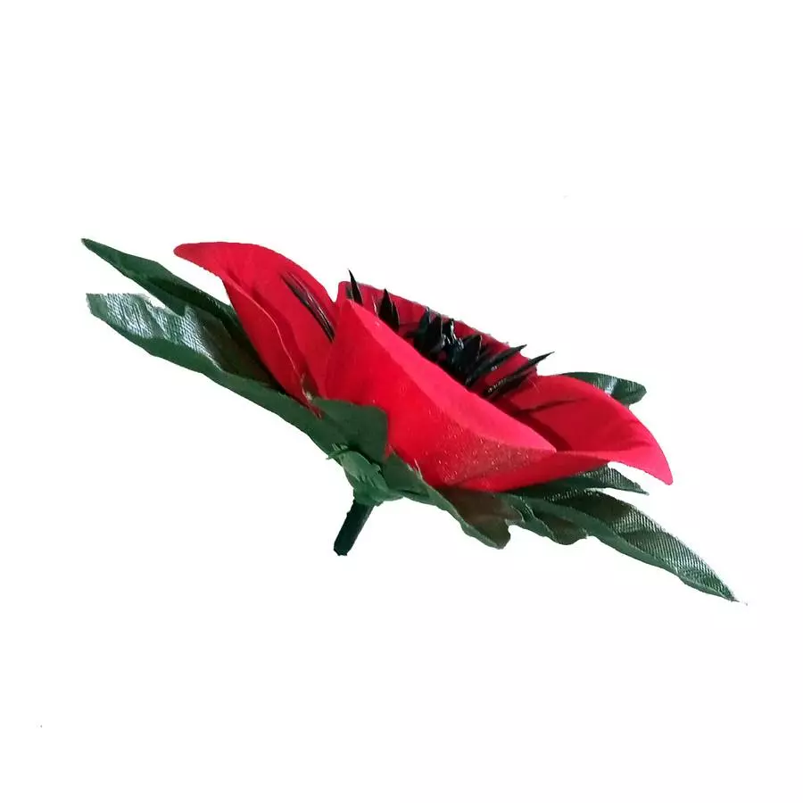 Головка розы Драгостица барх. с листом 2сл 14,5см 400Б-л068-186Ч-173 1/30 фото 2