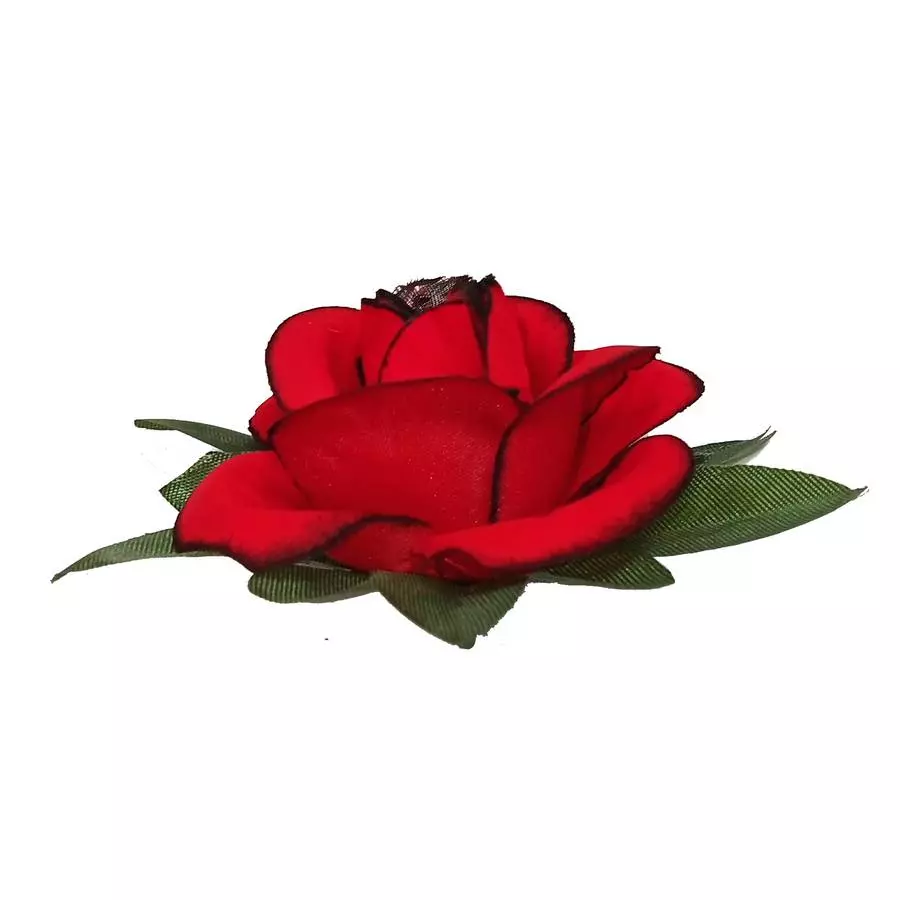 Головка розы Доброта барх. с листом 4сл 14см 1-2 440АБ-(425АБ)-л071-191-173-172 1/30 фото 2