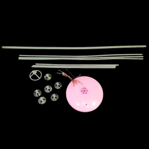 Купить Подставка розовая + 7 светящихся палочек с держателями для шариков 70см о160