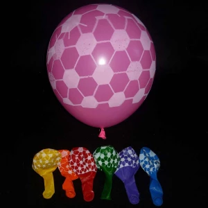 Картинка Воздушный шар (32см) Футбольный (оптом - 100 штук)