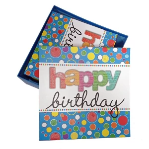 Заказываем  Набор 3 подарочных коробок Happy Birthday голубая