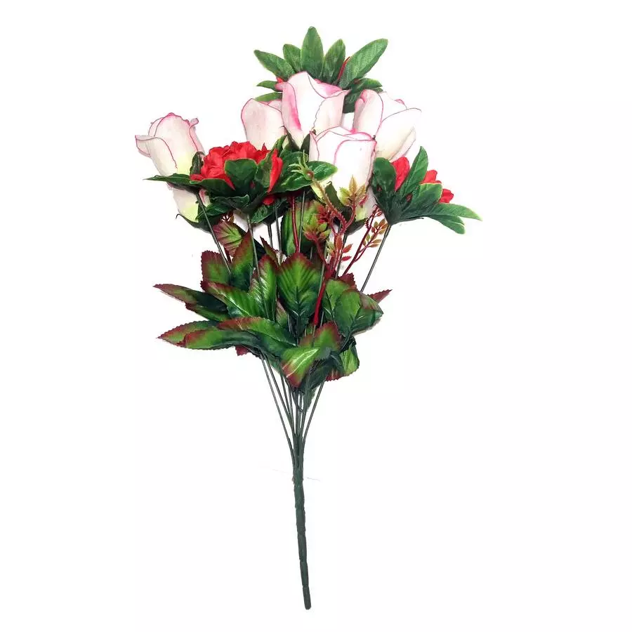 Букет розы с шафранами 11 голов (2 вида 7+4) 56см 202-732+563 фото 5