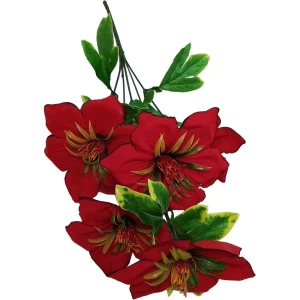 Букет бархатных клематисов 6 голов 49см 562-812 92.44 руб. Фото Букет бархатных клематисов 6 голов 49см 562-812