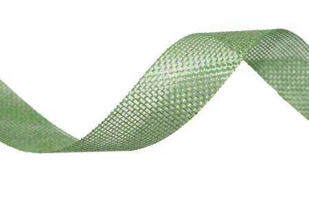 Фотка Лента Лен искусственный Бледно-зеленый 2,5см x 25 ярд 000551225/6