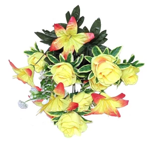 Заказываем  Лилии с розами 13 голов (2 вида 5+8) 55см 433-511+482