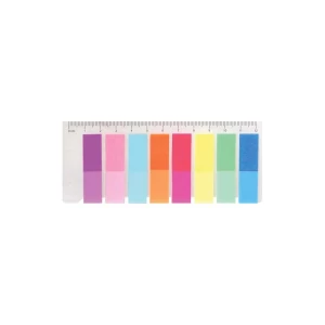 Картинка Закладки-Табуляторы С Липким Краем "Hopax" 12Х45Мм 8 Цветов По 25 Листов Пластик 21345