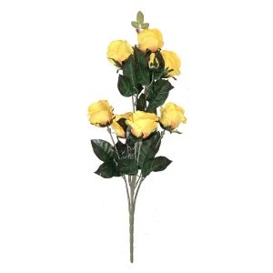 Фото Букет с 7 розами и 2 бутона ЖЁЛТАЯ 76см