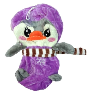 Фотка Шкура мягк. Пингвин Снежинка с шарфиком 18cm