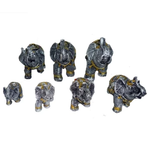 Фотография Сувенирный набор 7 слонов пупырышки 4434 6-11см