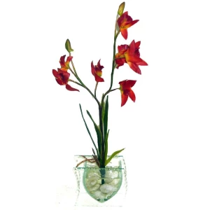 Заказываем в Йошкар-Оле Орхидеи интерьерные в стеклянной вазе 2066