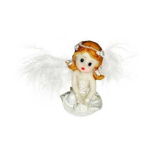 Купить Сувенир Ангел с крыльями из перьев 6см 1065