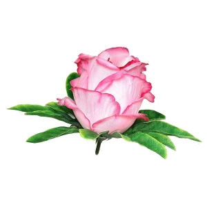 Фотография Головка розы Сирюн с листом 6сл 18см 394-л064-198-191-172-107 1/28