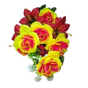 Купить Клематисы с розами 15 голов (2 вида 7+8) 55см 428-708+768