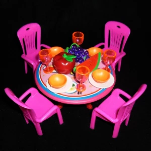 Фото Набор мебели с посудой и едой для куклы 947 пластик