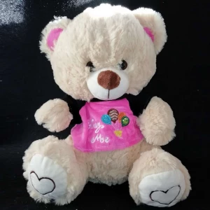 Фото Мягкая игрушка Медведь в кофте с шарами Вышивка на лапах средний 41см