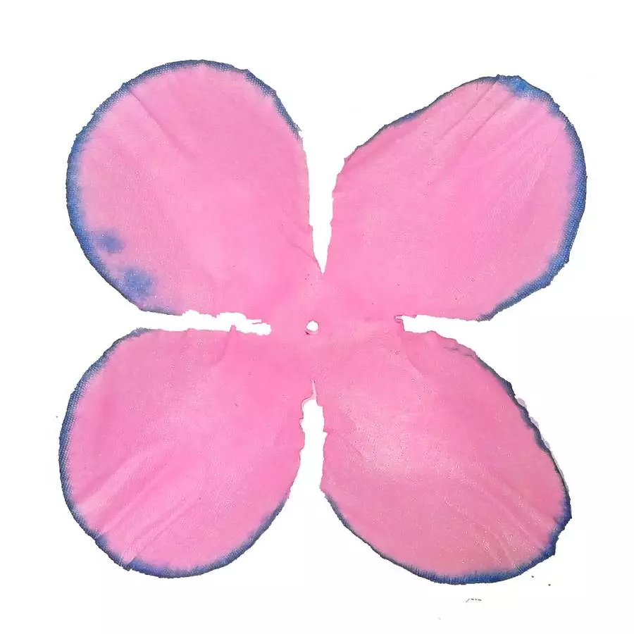 Заг-ка для розы YZ-62 розовой с син.кантом 4-кон. малый кругл. 10-12,2см 1558шт/кг фото 1
