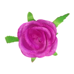 Фото Головка розы Пируза 4сл с листом 9см 371Б-л030-191-173-172 1/28