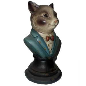 Купить в Санкт-Петербурге Сувенир кот Бюст на подставке 18,5см