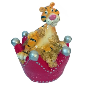 Фотка Копилка Тигр в короне "Моей королеве" 2363 11см
