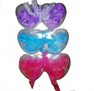 Фото Ароматическое мыло сердце набор 6 роз