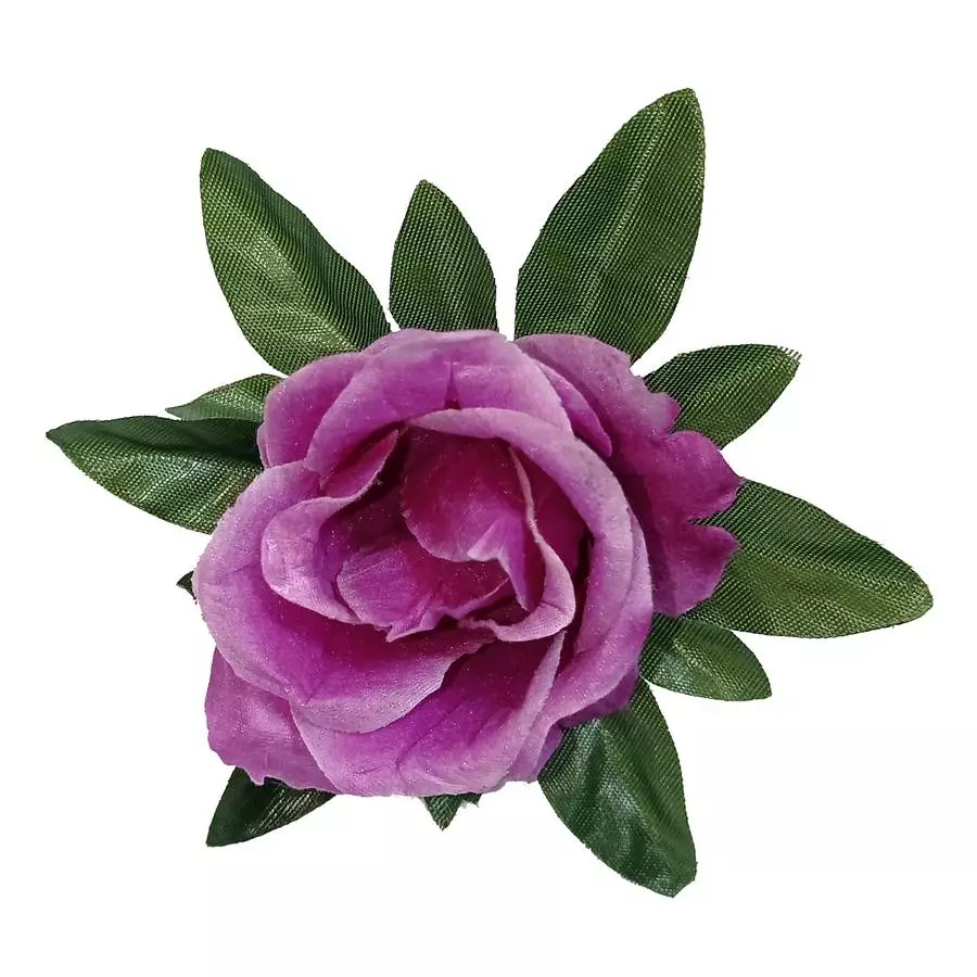 Головка розы Федосей с листом 5сл 14см 461АБВГ-л071-198-190-172 1/14 фото 3
