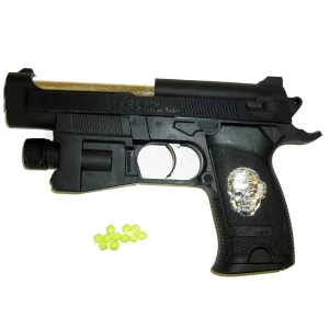 Фотография Пистолет с лазером, подсветкой и пульками P-717 в пакете
