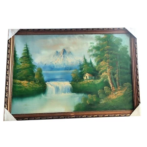 Фото Картина в раме настенная Гора и водопад 97x67см