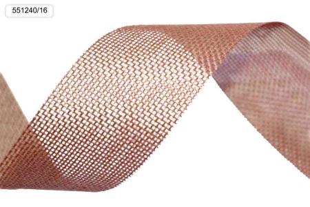 Картинка Лента из искусственного льна Персиковый 4 см x 25 ярд 000551240/16