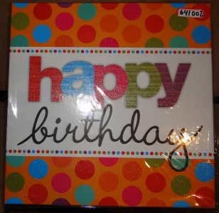 Картинка Набор 3 подарочных коробок Happy Birthday горох
