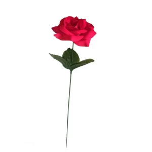 Фотография Искусственная роза бархатная 32см 001-470