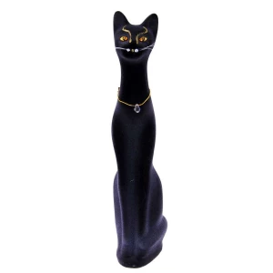 Фотография Копилка флок Кошка Малая черная (42см)