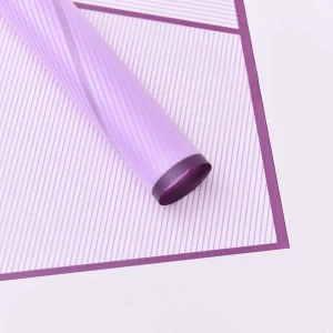 Фотография Пленка матовая в полоску Фиолетовый 50мкм 58см x58см 001315/8