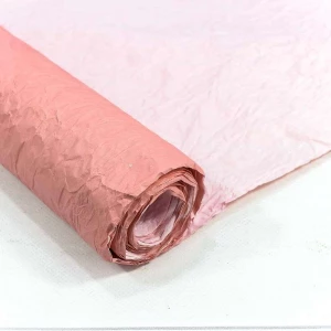 Картинка Бумага Эколюкс двухцветная красно-коралловый/розовый 70см x 5м BEM0009