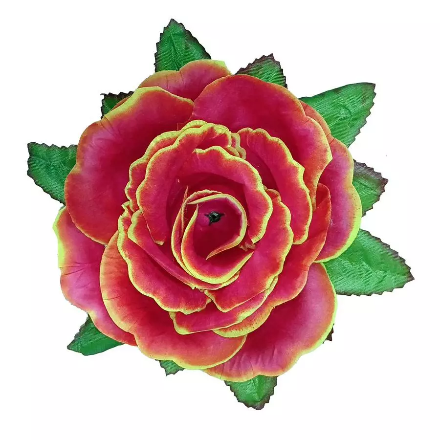 Головка розы с листом 5сл 17см 1-1-2 466АБВ-л084-204-191-172 1/14 фото 2