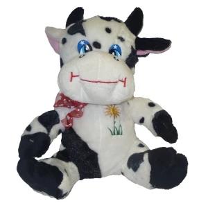 Фото Мягкая игрушка музыкальная ДВД Корова с бантом и цветком 32см