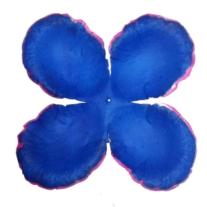 Фотография Заг-ка для розы YZ-63 синей с роз.кантом 4-кон. средн. кругл. 15,5-19,5см 655шт/кг
