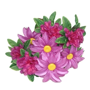 Заказываем  Цветы георгины с шафранами 11 голов (2 вида 6+5) 55см 327-689+563