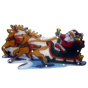 Приобретаем по Йошкар-Оле Световая фигурка "Санта в санях с оленями" №5150
