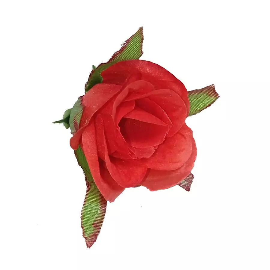 Фотография Головка розы Гаптул с листом 4сл 7см 438АБВ-л056-192-191-173-172 1/28