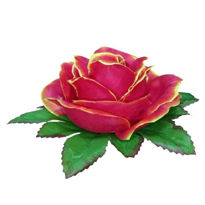 Фотография Головка розы с листом 5сл 17см 1-1-2 466АБВ-л084-204-191-172 1/14