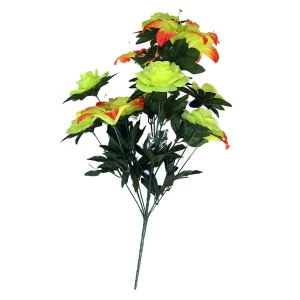 Фотография Букет лилии с розами 13 голов (2 вида 6+7) 80см 496-814+751